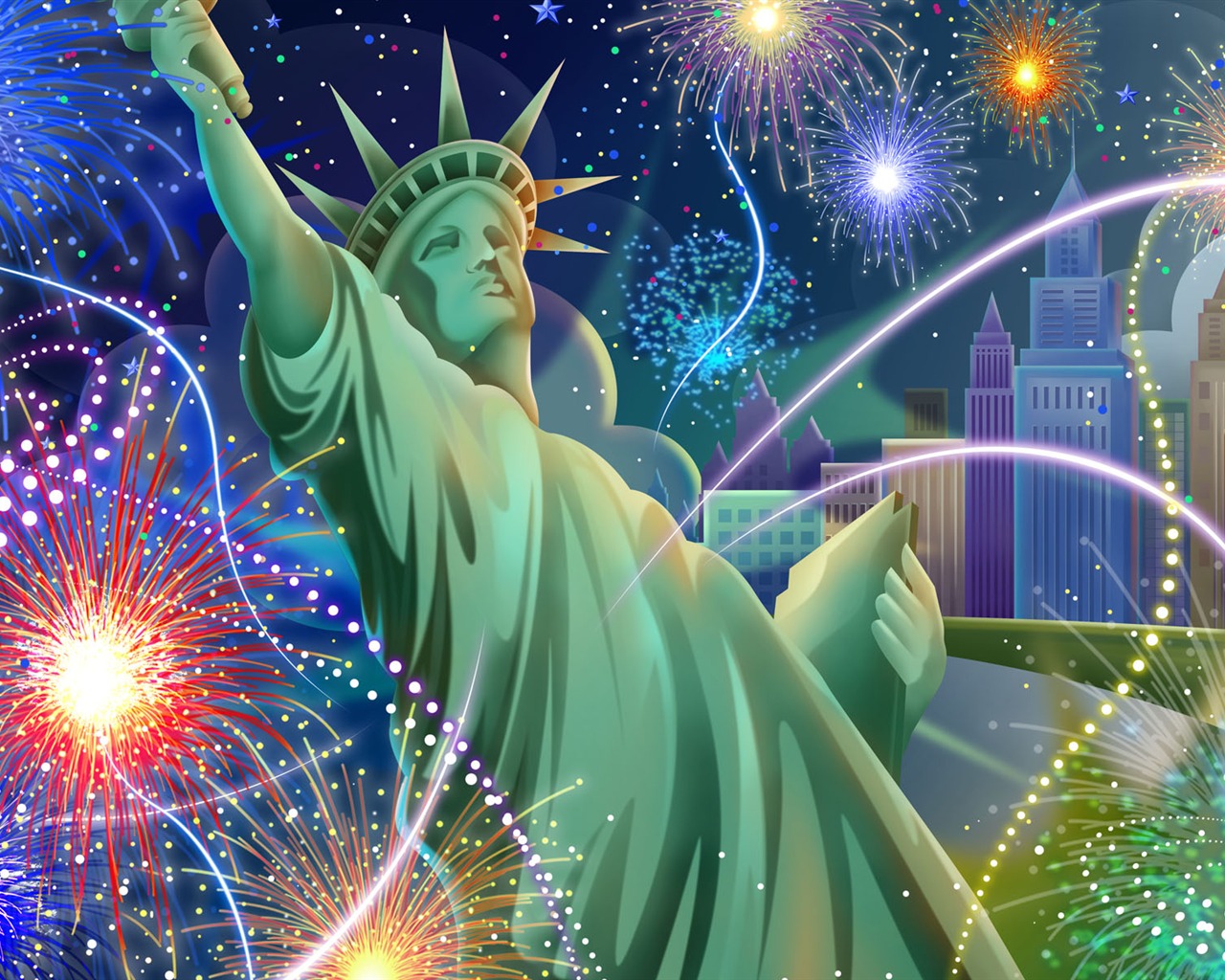 U. S. Den nezávislosti téma wallpaper #25 - 1280x1024