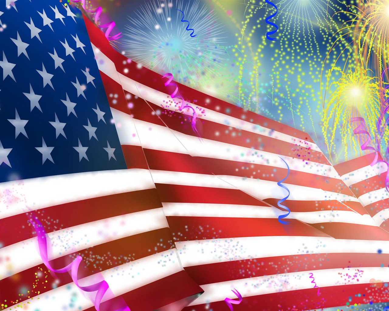 U. S. Independence Day Thema Tapete #30 - 1280x1024