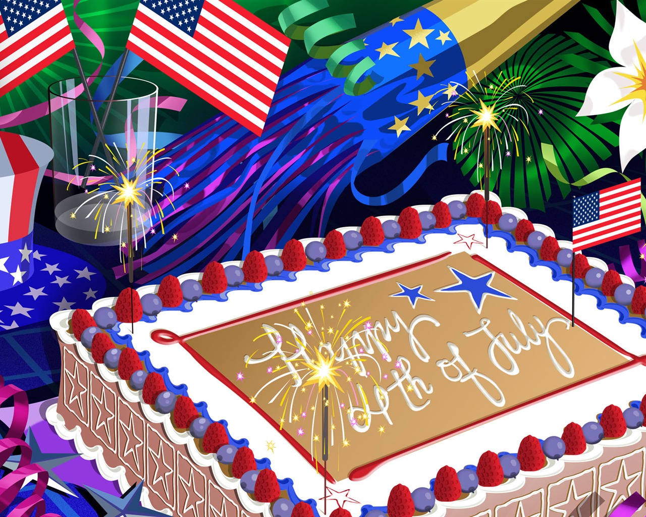U. S. Den nezávislosti téma wallpaper #37 - 1280x1024
