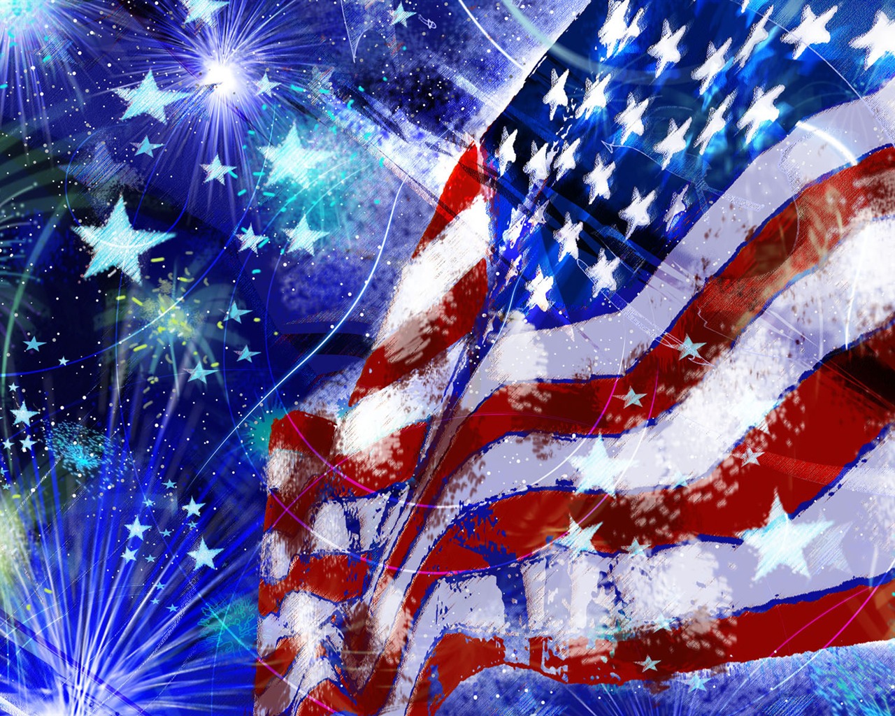 U. S. Den nezávislosti téma wallpaper #39 - 1280x1024