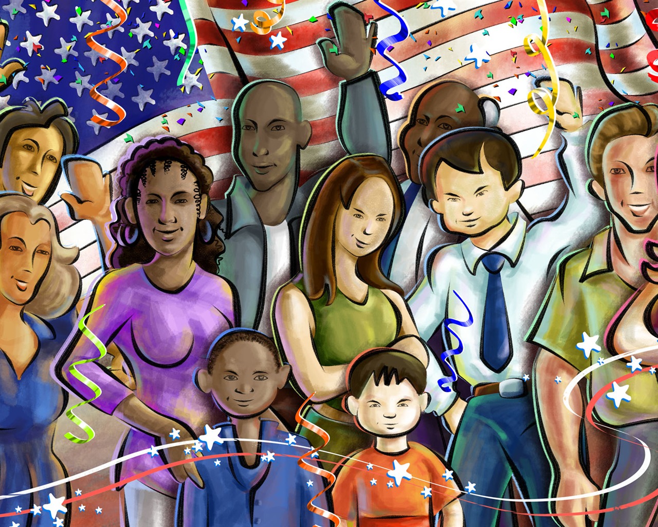 U.S. Independence Day theme wallpaper #40 - 1280x1024