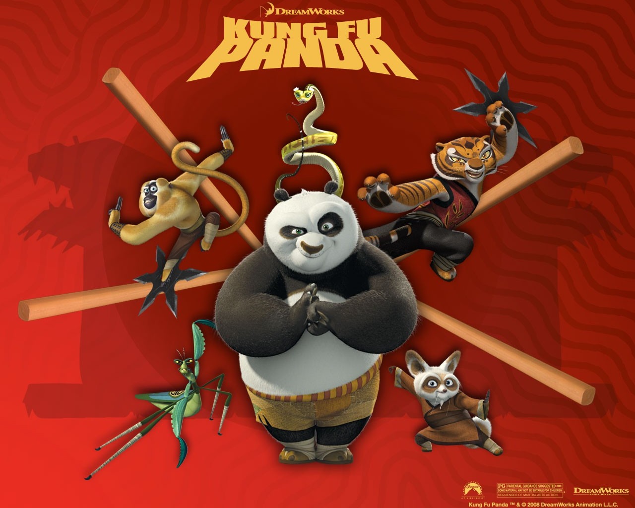 Animación en 3D fondos de escritorio de Kung Fu Panda #6 - 1280x1024