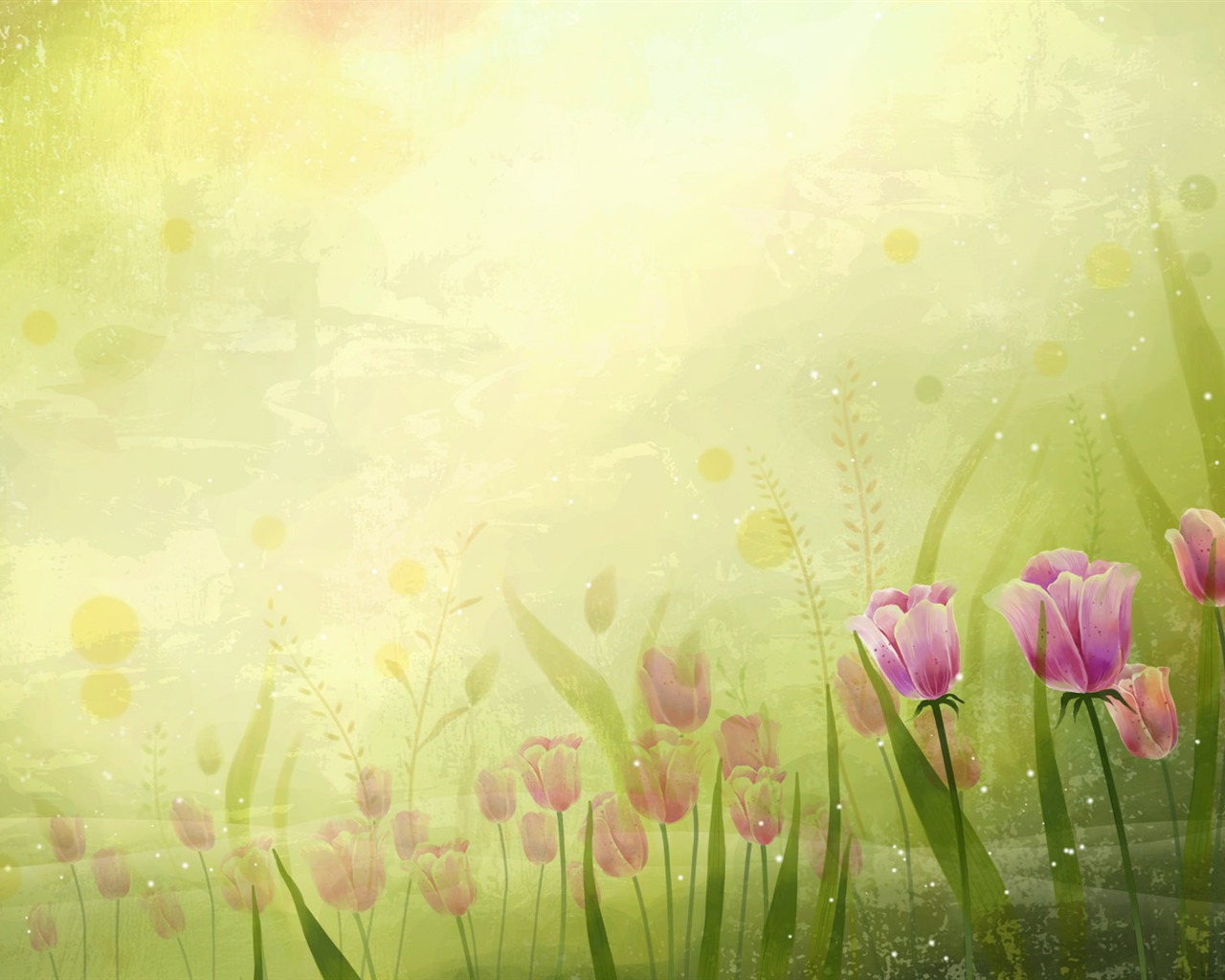 Syntetické Wallpaper barevné květiny #3 - 1280x1024