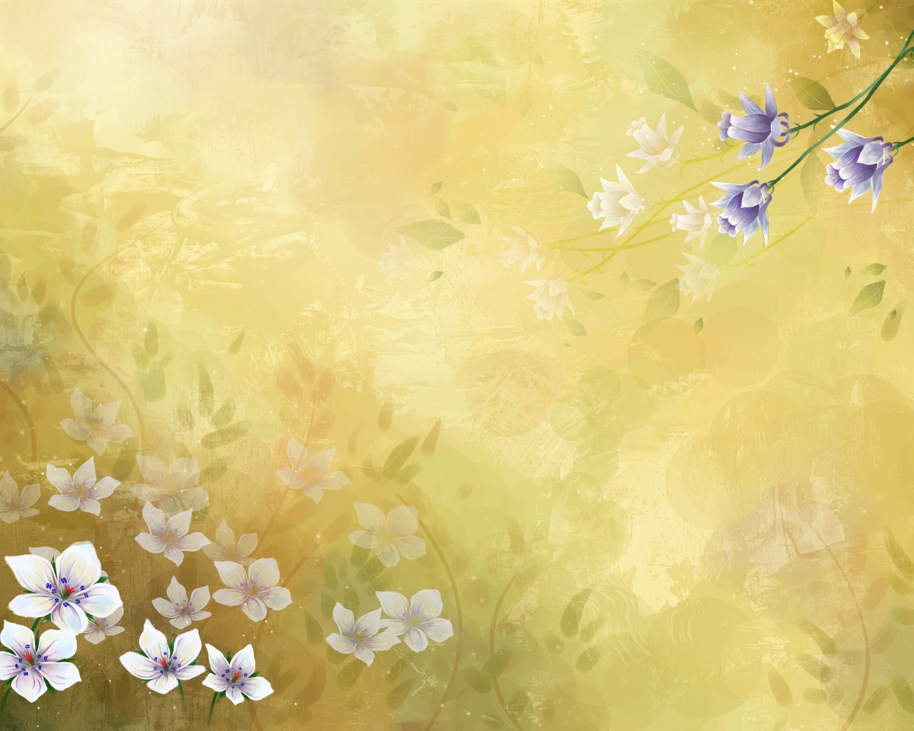 Syntetické Wallpaper barevné květiny #14 - 1280x1024