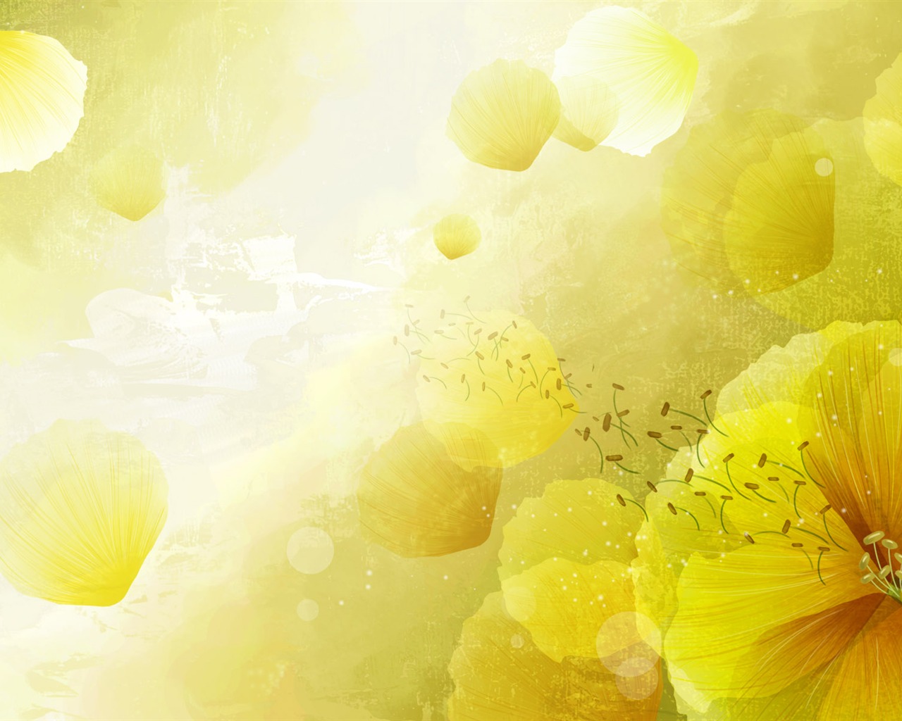 Syntetické Wallpaper barevné květiny #18 - 1280x1024