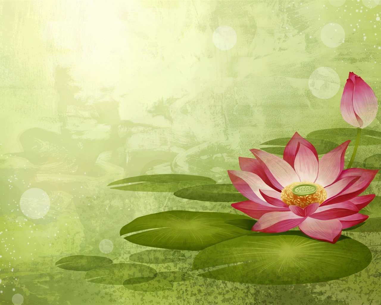 Syntetické Wallpaper barevné květiny #20 - 1280x1024