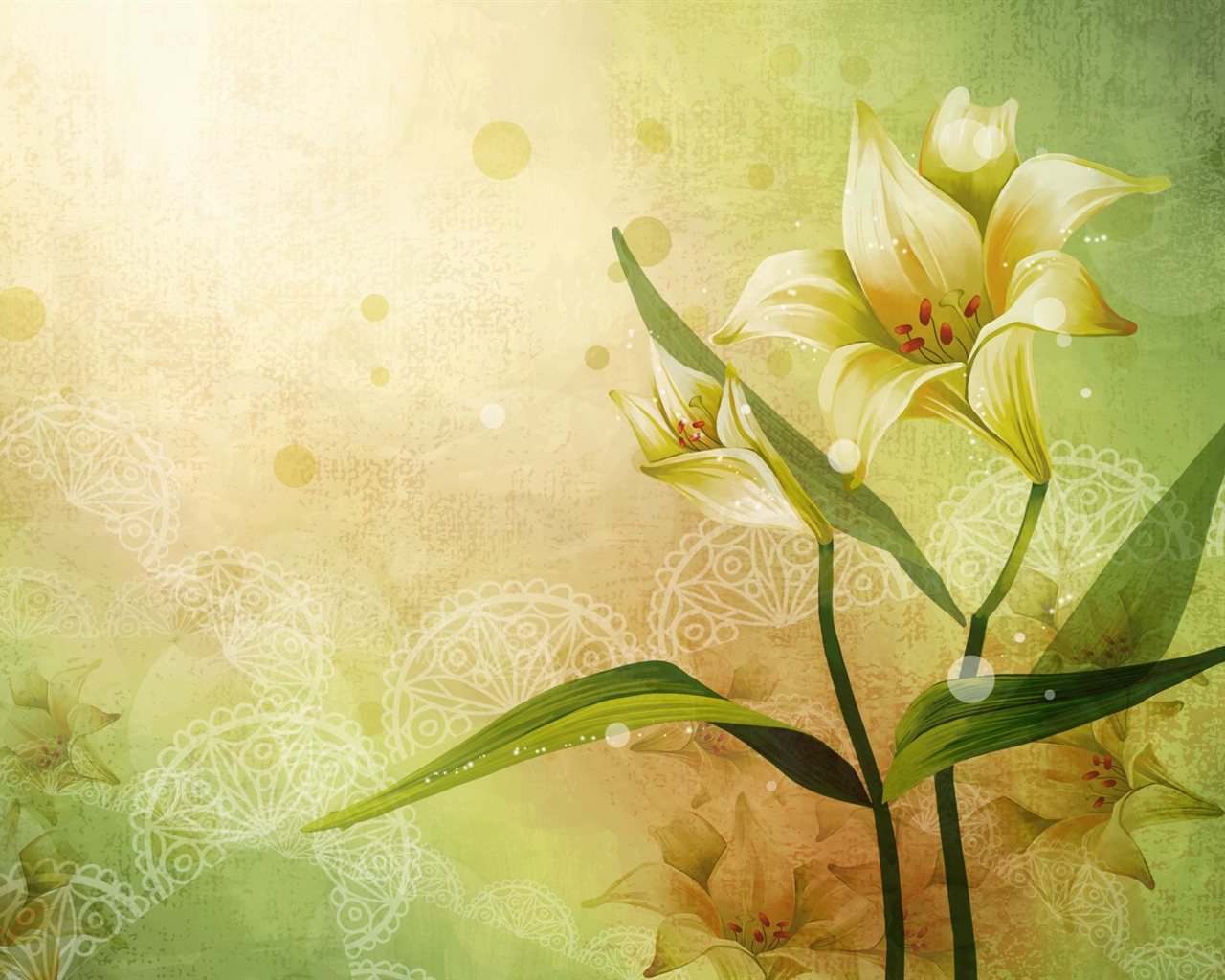 Synthetic Wallpaper Colorful Flower #26 - 1280x1024