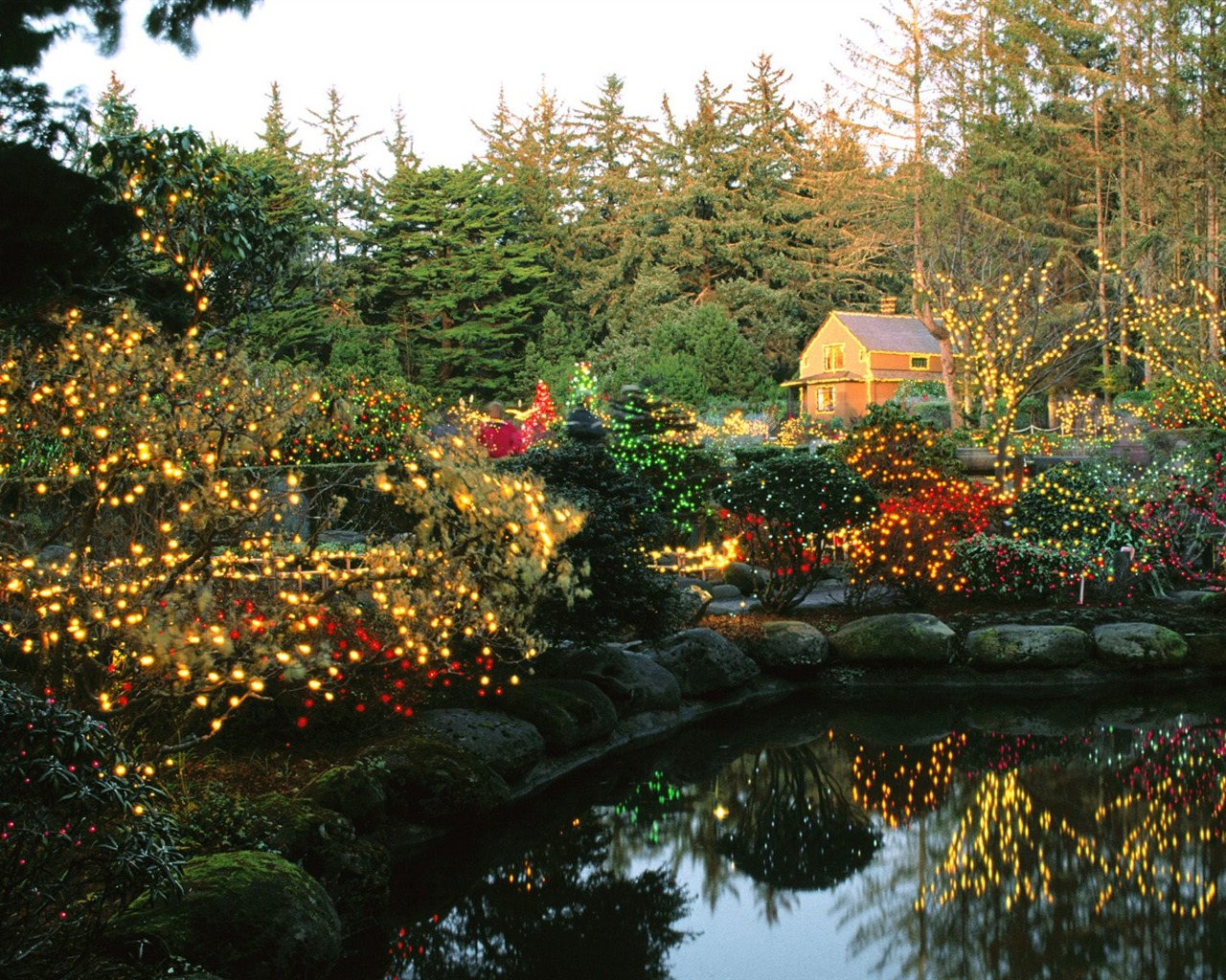 Christmas landscaping series wallpaper (4) #10 - 1280x1024