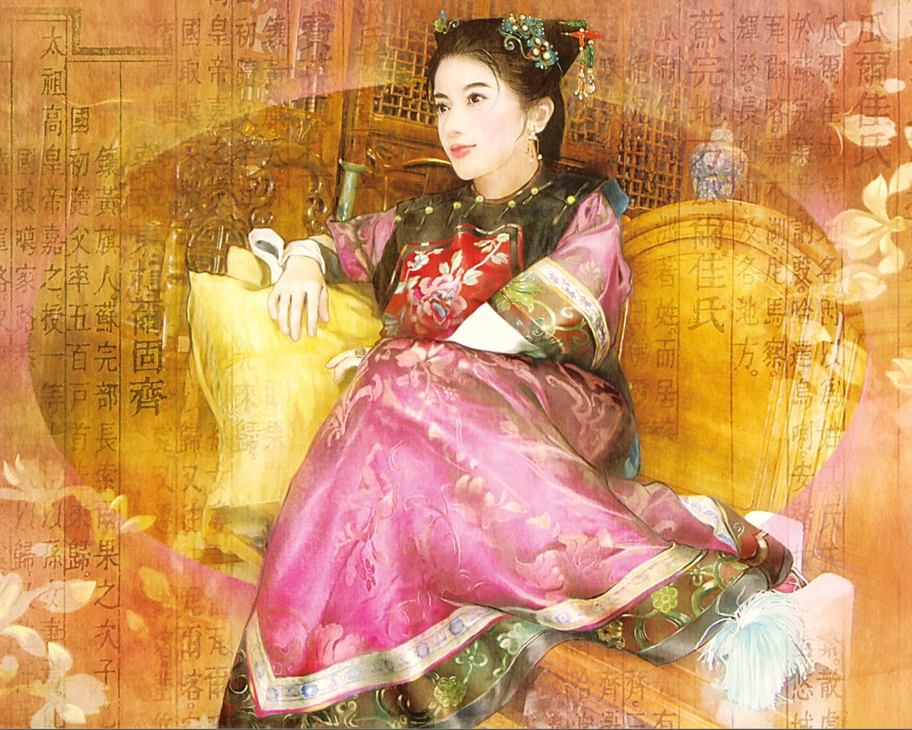 Las mujeres de Pintura Antigua de Escritorio #4 - 1280x1024