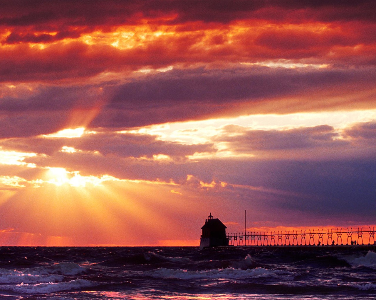 Pobřežní Lighthouse HD Wallpaper #25 - 1280x1024