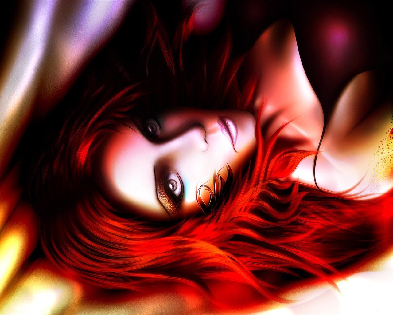 奇幻女性精美插畫壁紙 #1 - 1280x1024