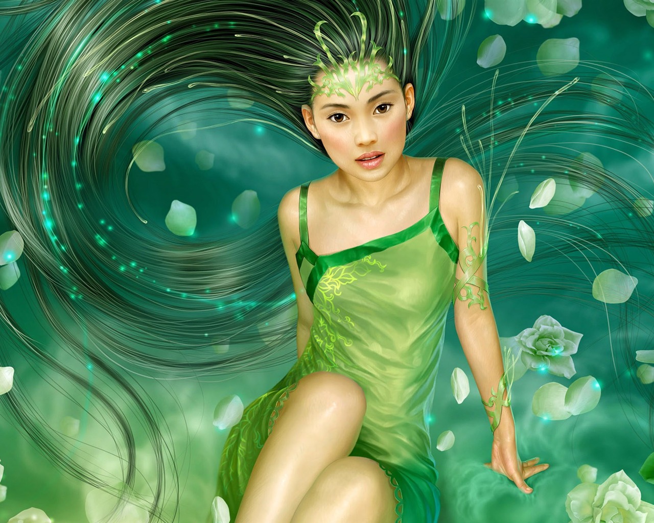 奇幻女性精美插畫壁紙 #10 - 1280x1024