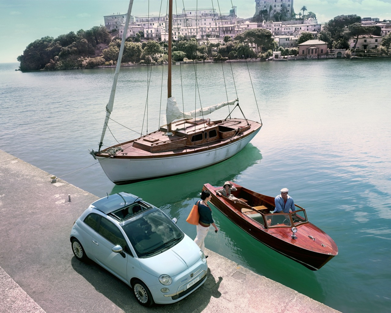 Fiat 500 tapet #11 - 1280x1024