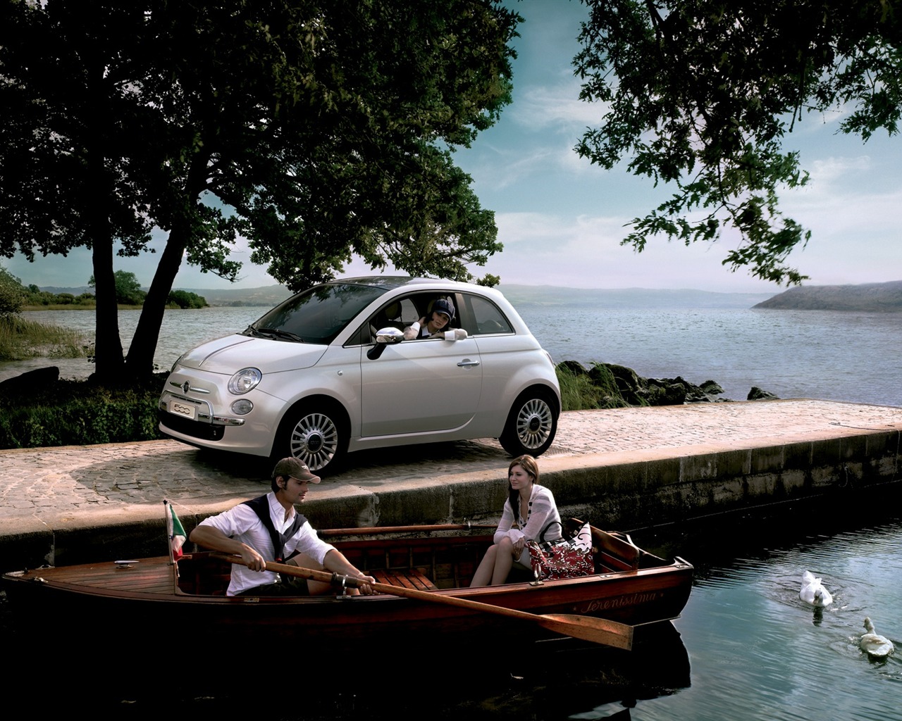 Fiat 500 tapet #12 - 1280x1024