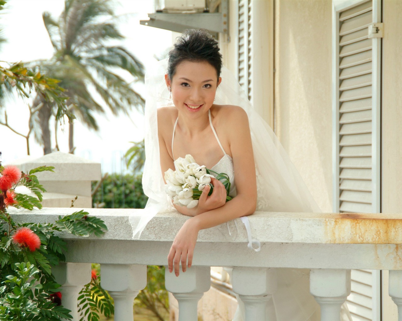 Hermosa fotografía de fondo de pantalla de la boda #24 - 1280x1024