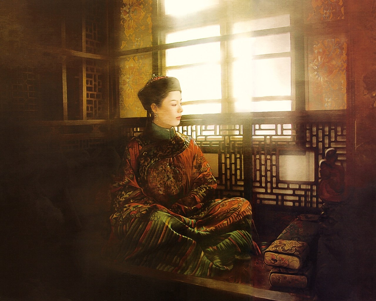 Fond d'écran Peinture Qing dynastie des femmes #11 - 1280x1024