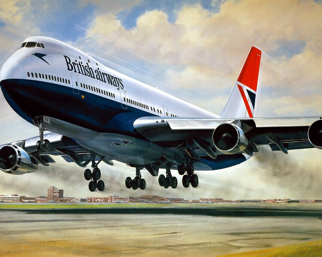 HD wallpaper malování letadla #8 - 1280x1024