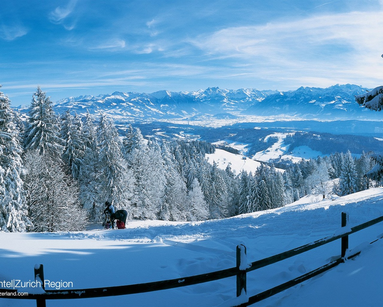 Suiza Turismo de Invierno fondo de pantalla #4 - 1280x1024