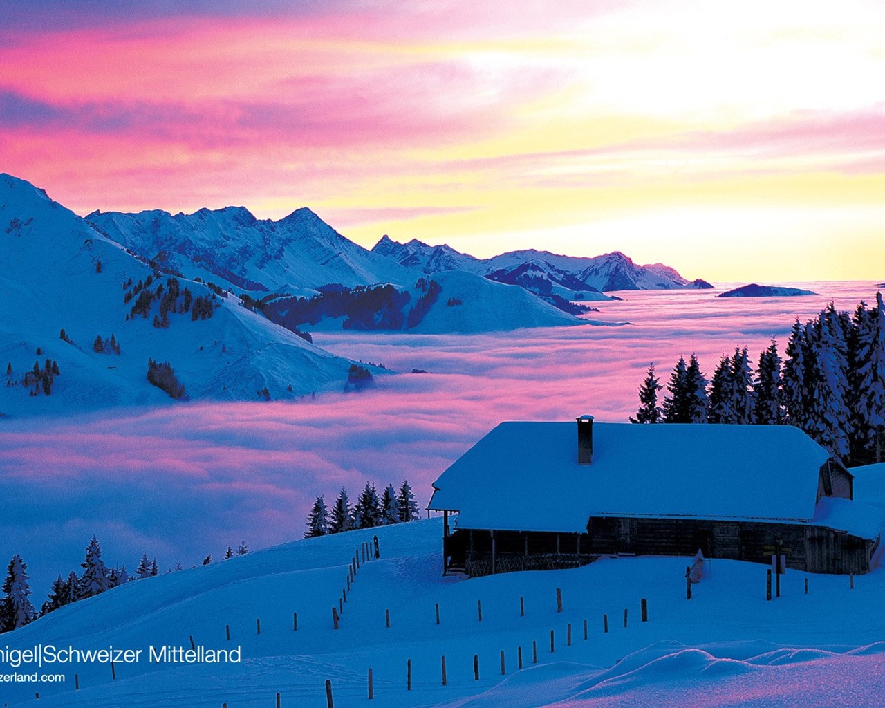 Switzerland Tourism Winter wallpaper #7 - 1280x1024