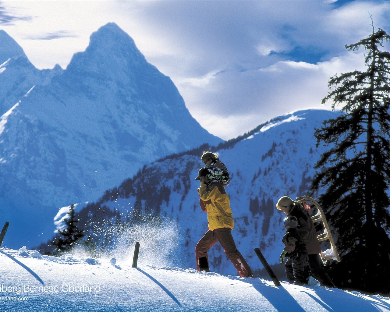 Switzerland Tourism Winter wallpaper #8 - 1280x1024