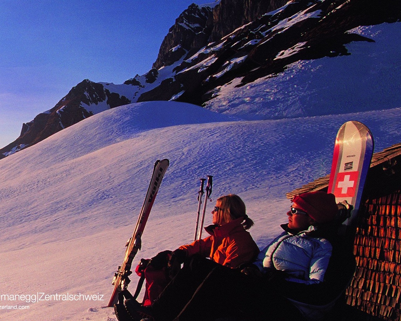 Suiza Turismo de Invierno fondo de pantalla #9 - 1280x1024