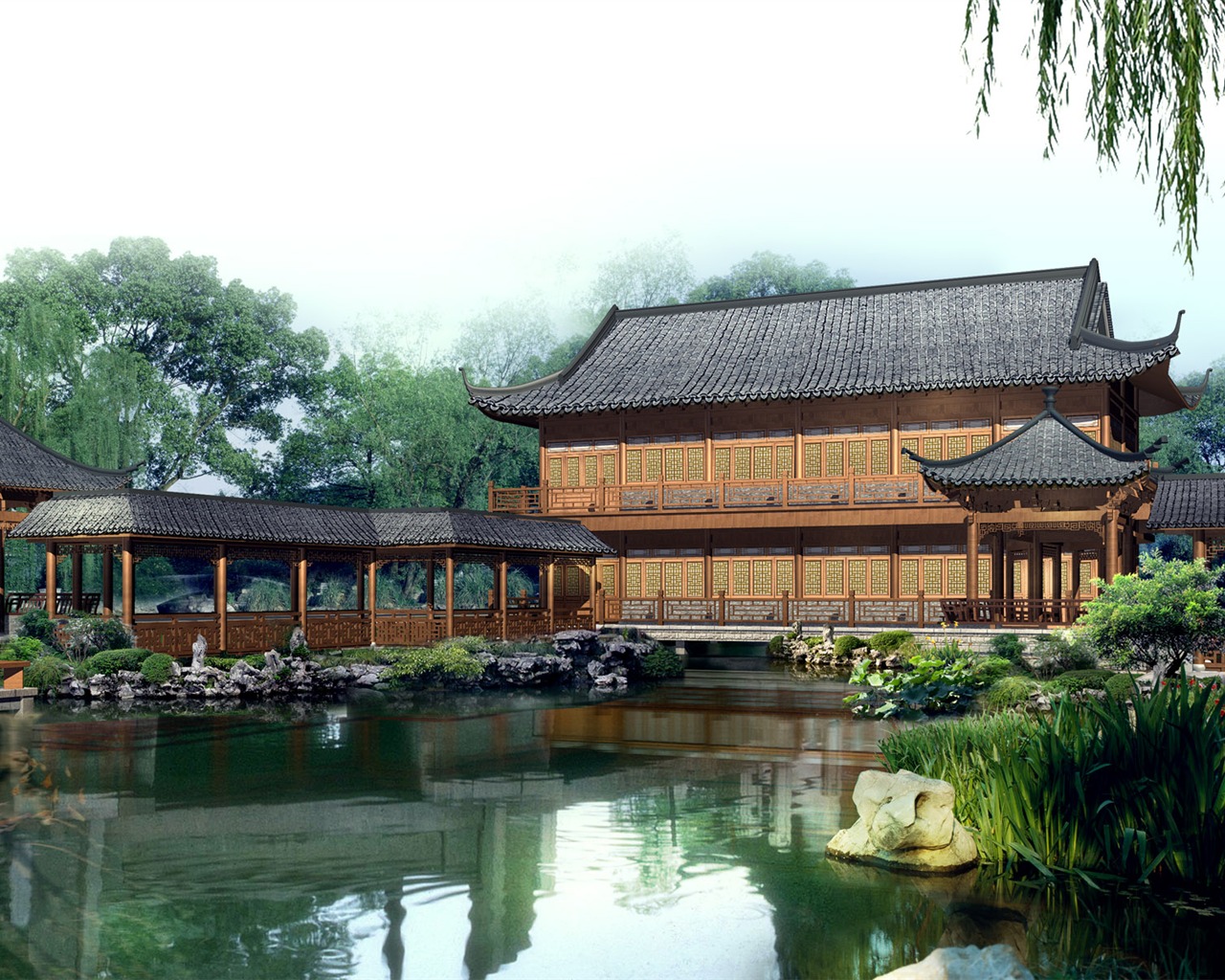Exquisite architectural landscape wallpaper #14 - 1280x1024