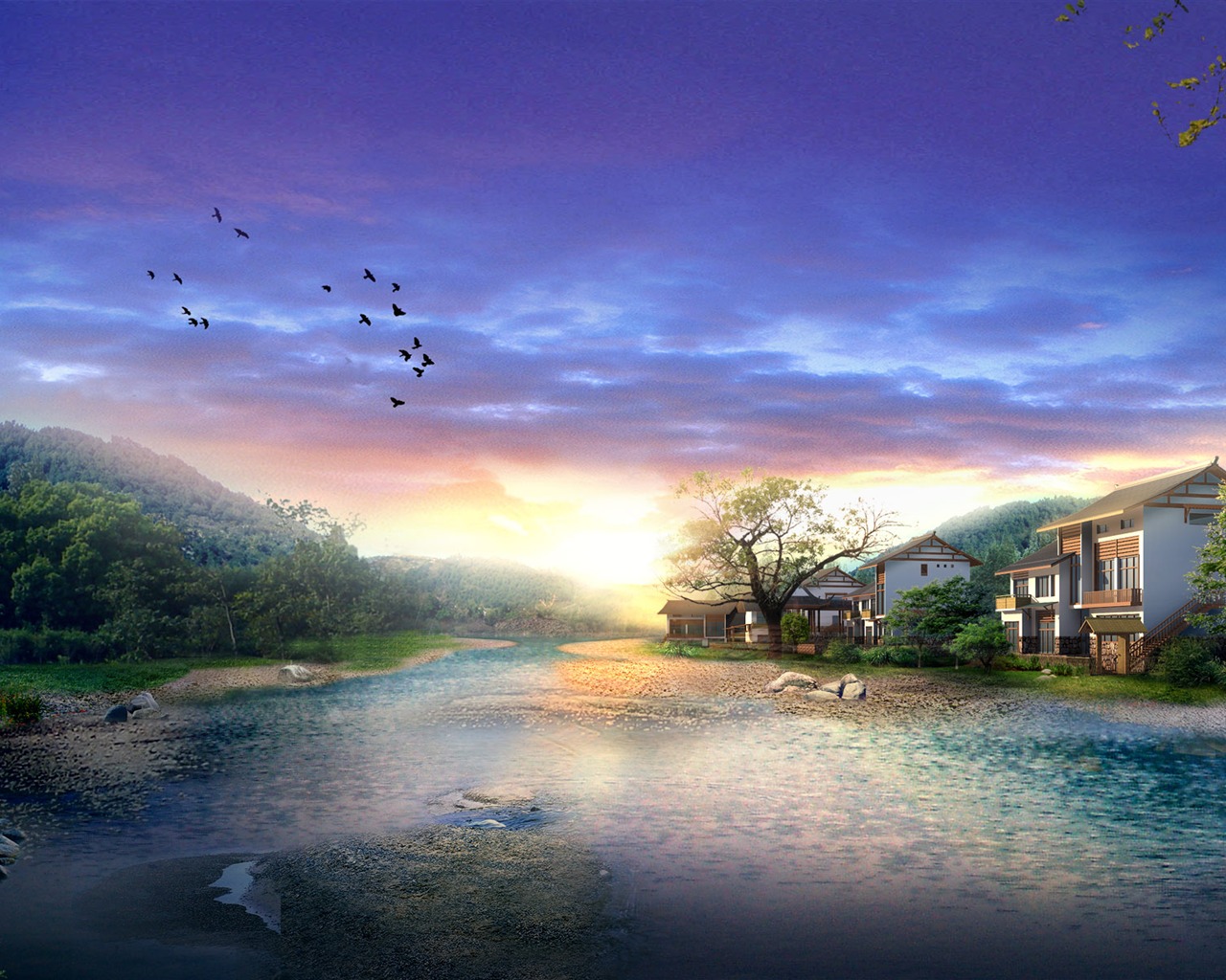 Exquisite architectural landscape wallpaper #18 - 1280x1024