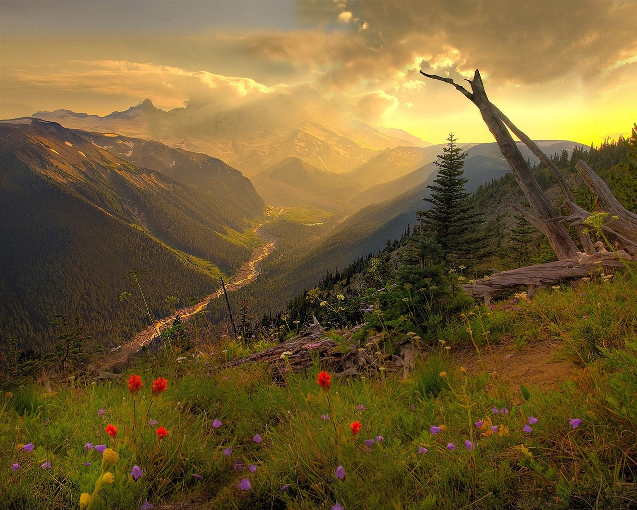 nádherné přírodní scenérie HD Tapety na plochu #19 - 1280x1024