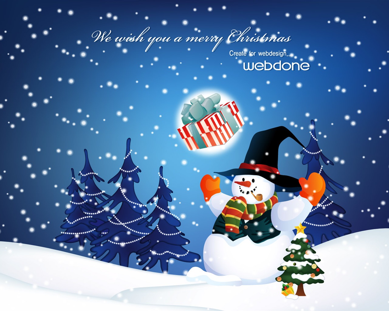 Christmas landscaping series wallpaper (9) #6 - 1280x1024