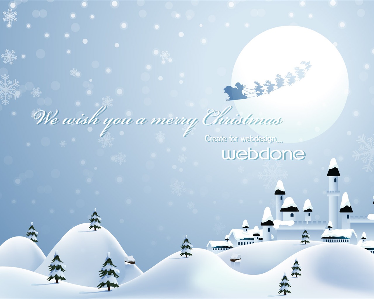 Christmas landscaping series wallpaper (9) #8 - 1280x1024