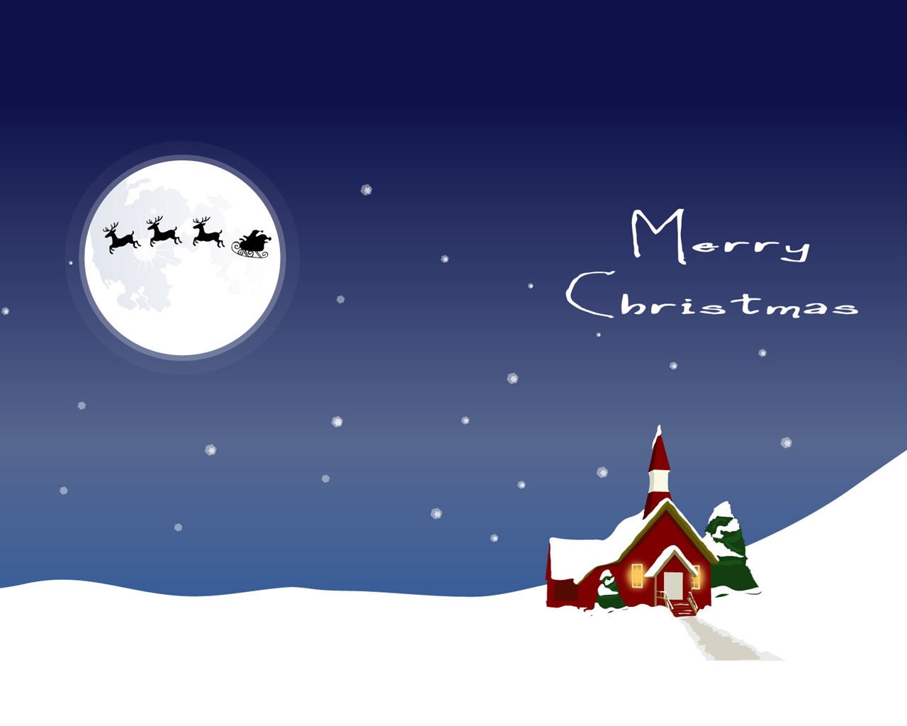 Christmas landscaping series wallpaper (9) #9 - 1280x1024