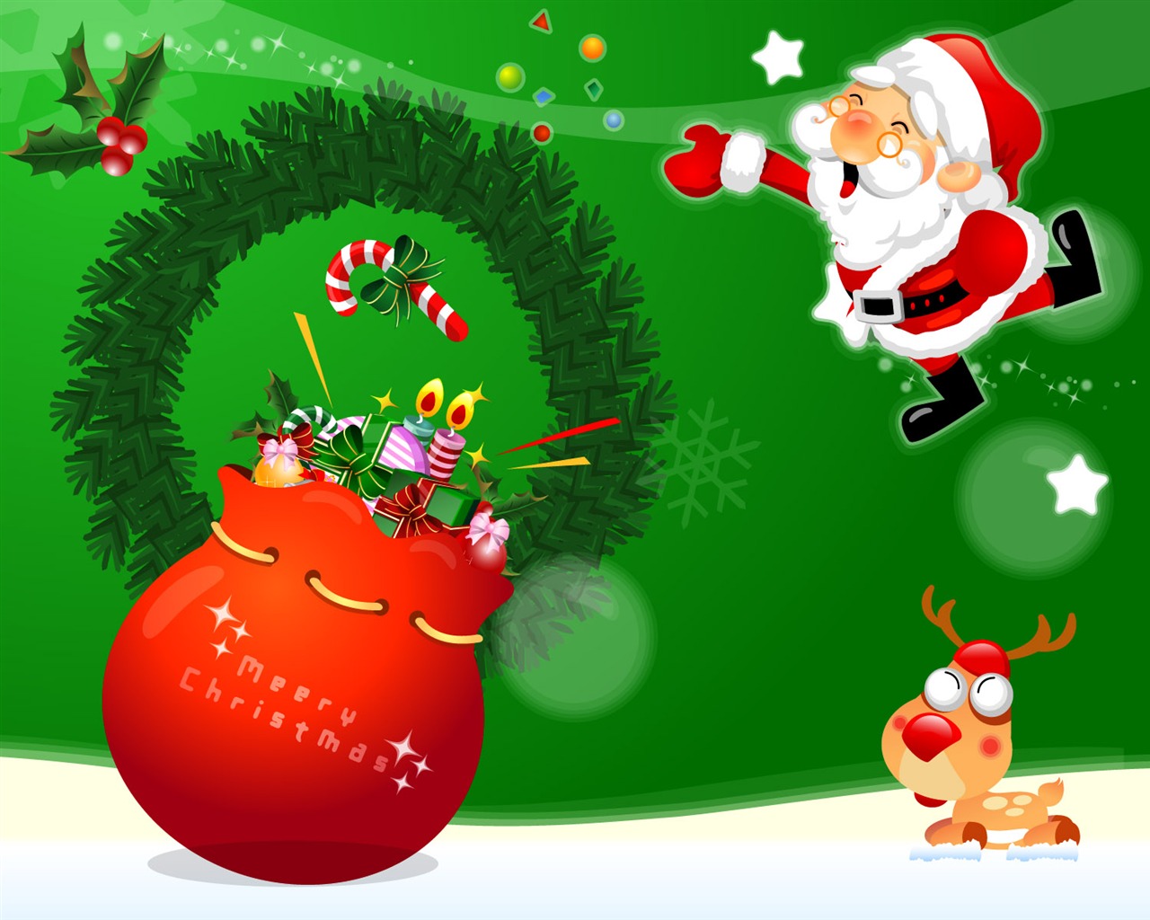 Christmas landscaping series wallpaper (10) #1 - 1280x1024