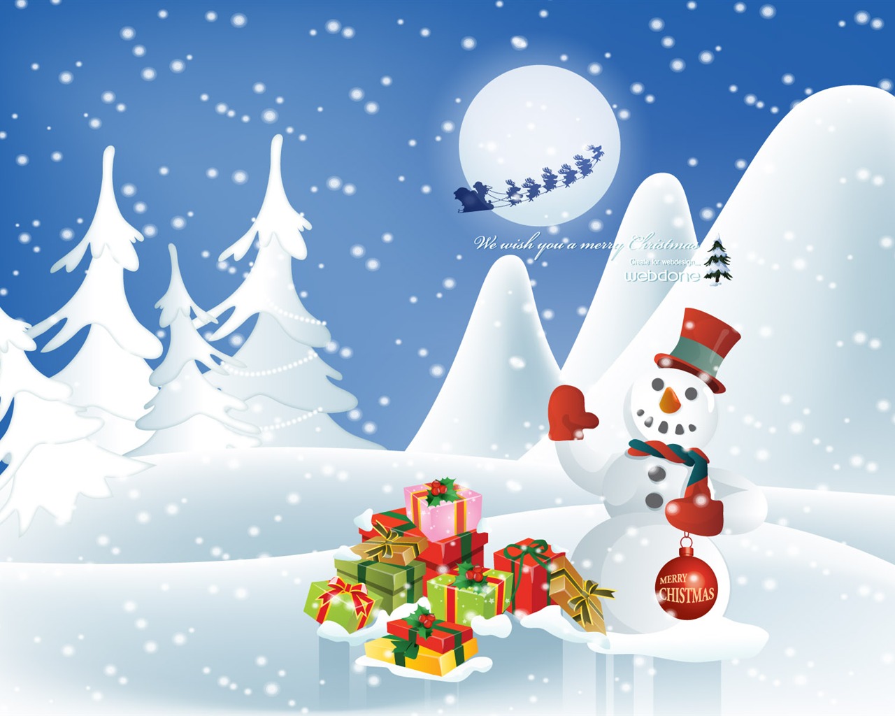 Christmas landscaping series wallpaper (10) #10 - 1280x1024