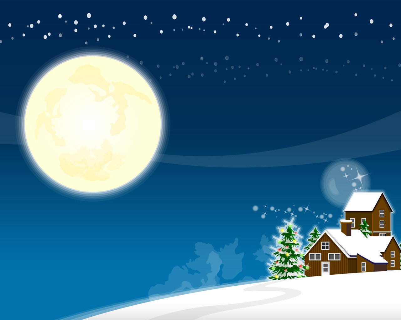 Christmas landscaping series wallpaper (10) #12 - 1280x1024