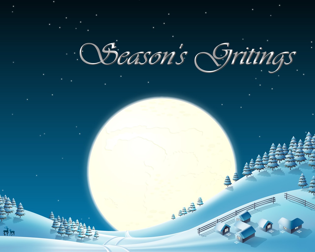 Christmas landscaping series wallpaper (10) #13 - 1280x1024