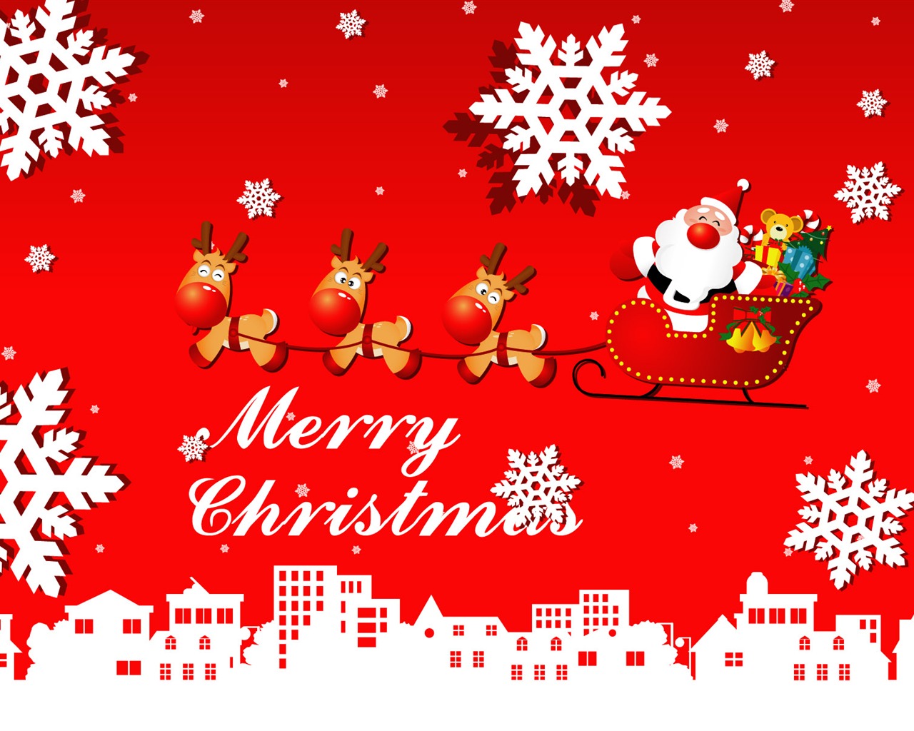 Christmas landscaping series wallpaper (10) #14 - 1280x1024