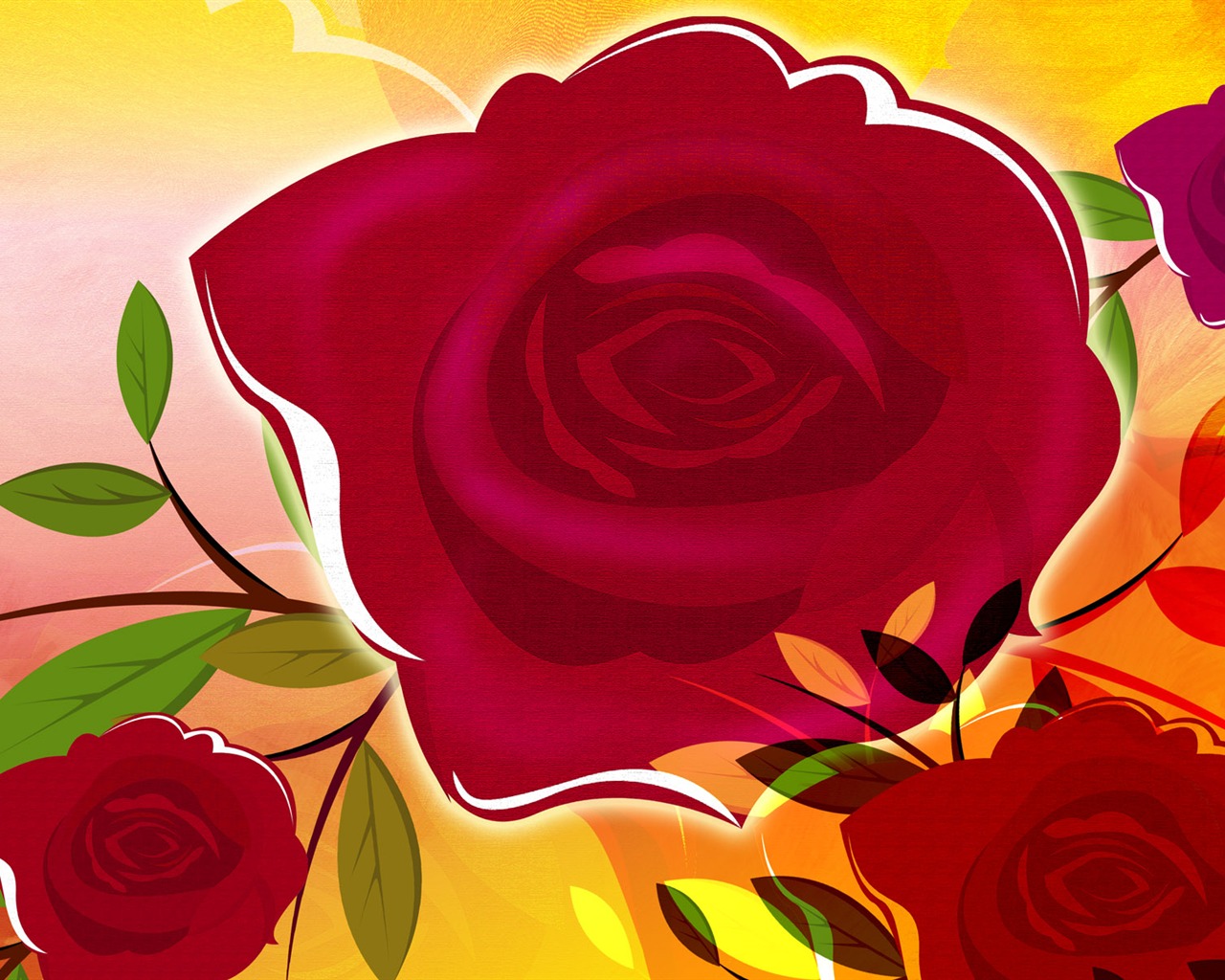 合成花卉 高清壁紙 #30 - 1280x1024