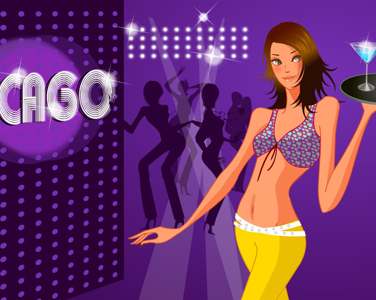 Vector PUB Girls Wallpaper #2 - 1280x1024