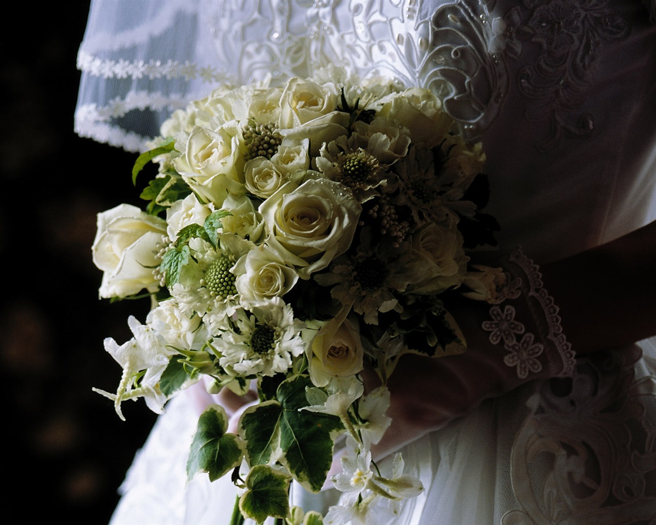 Svatební květinový svatební prsten tapetu (2) #15 - 1280x1024