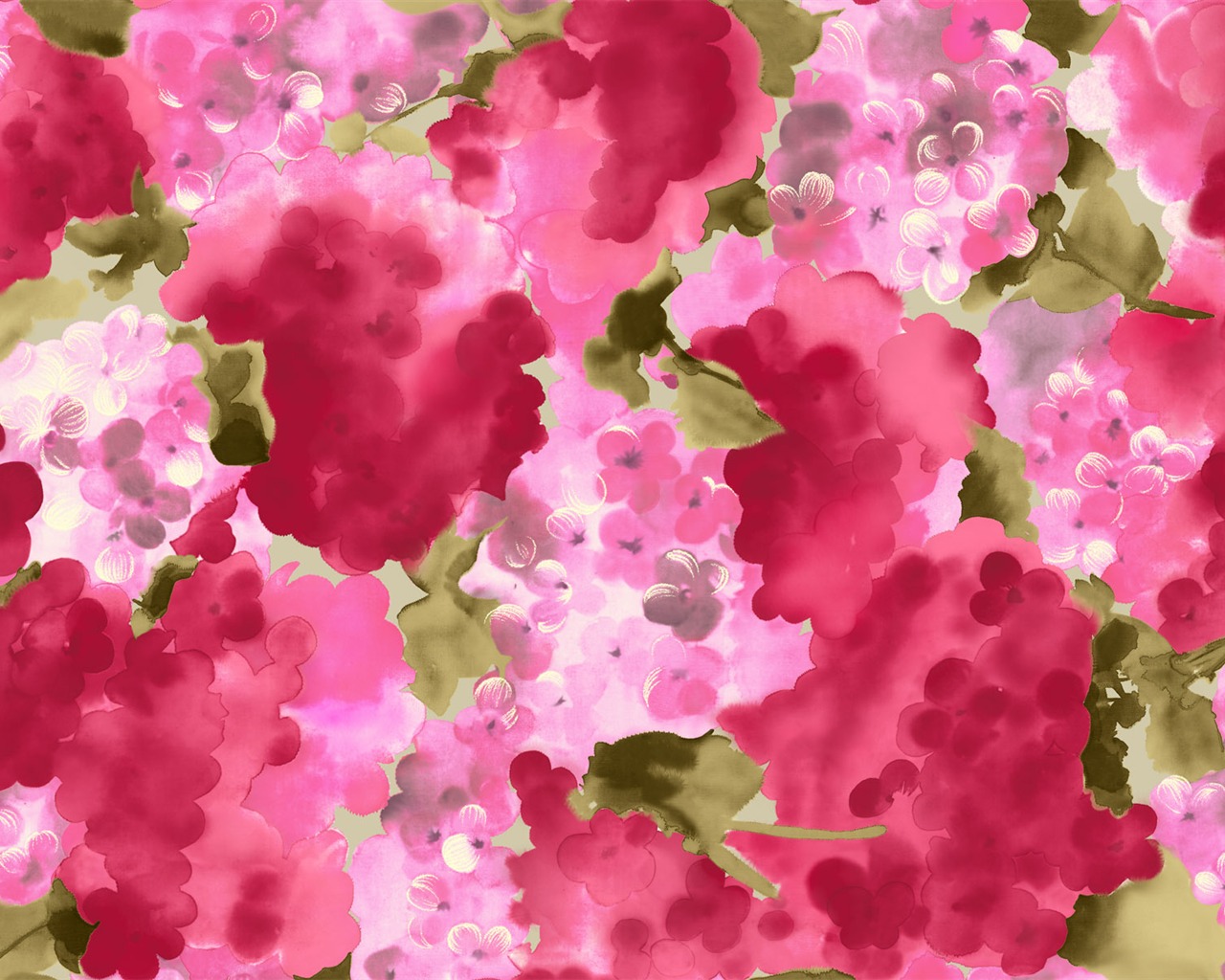 Exquisite Ink Flower Wallpapers #27 - 1280x1024