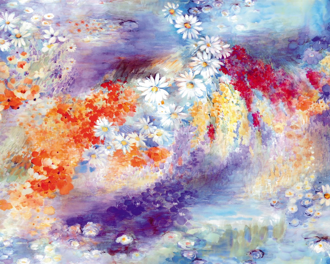 Exquisite Ink Flower Wallpapers #29 - 1280x1024