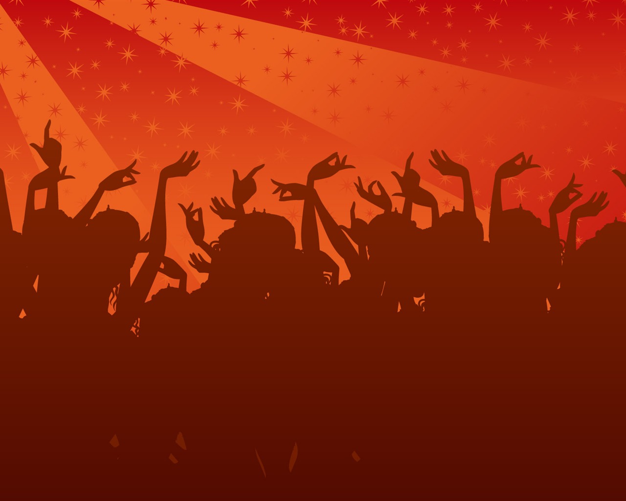 Vector People silhouette wallpaper (2) #10 - 1280x1024