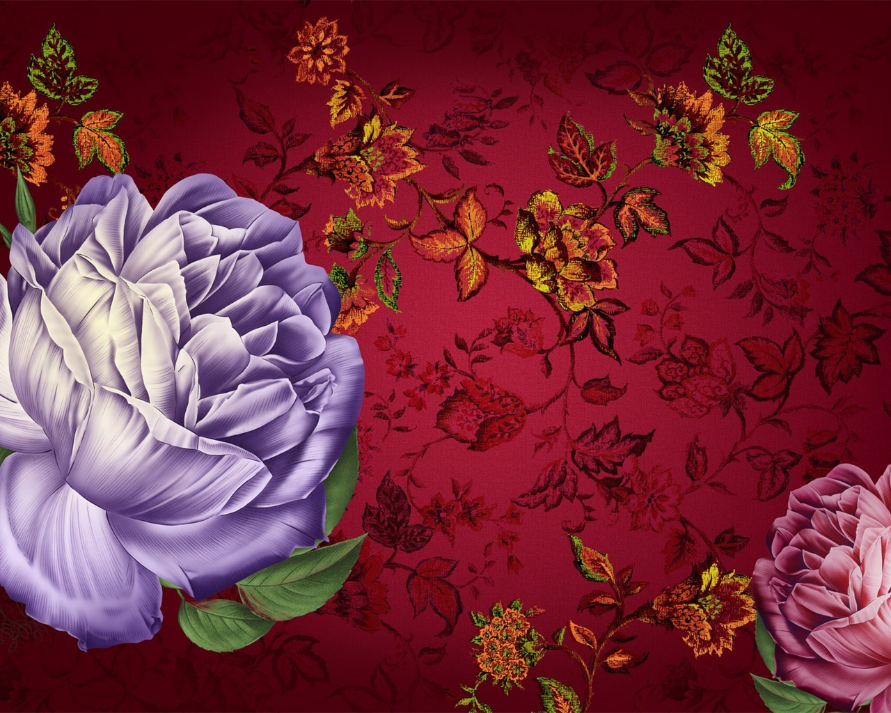 Květinová wallpaper ilustrace design #10 - 1280x1024