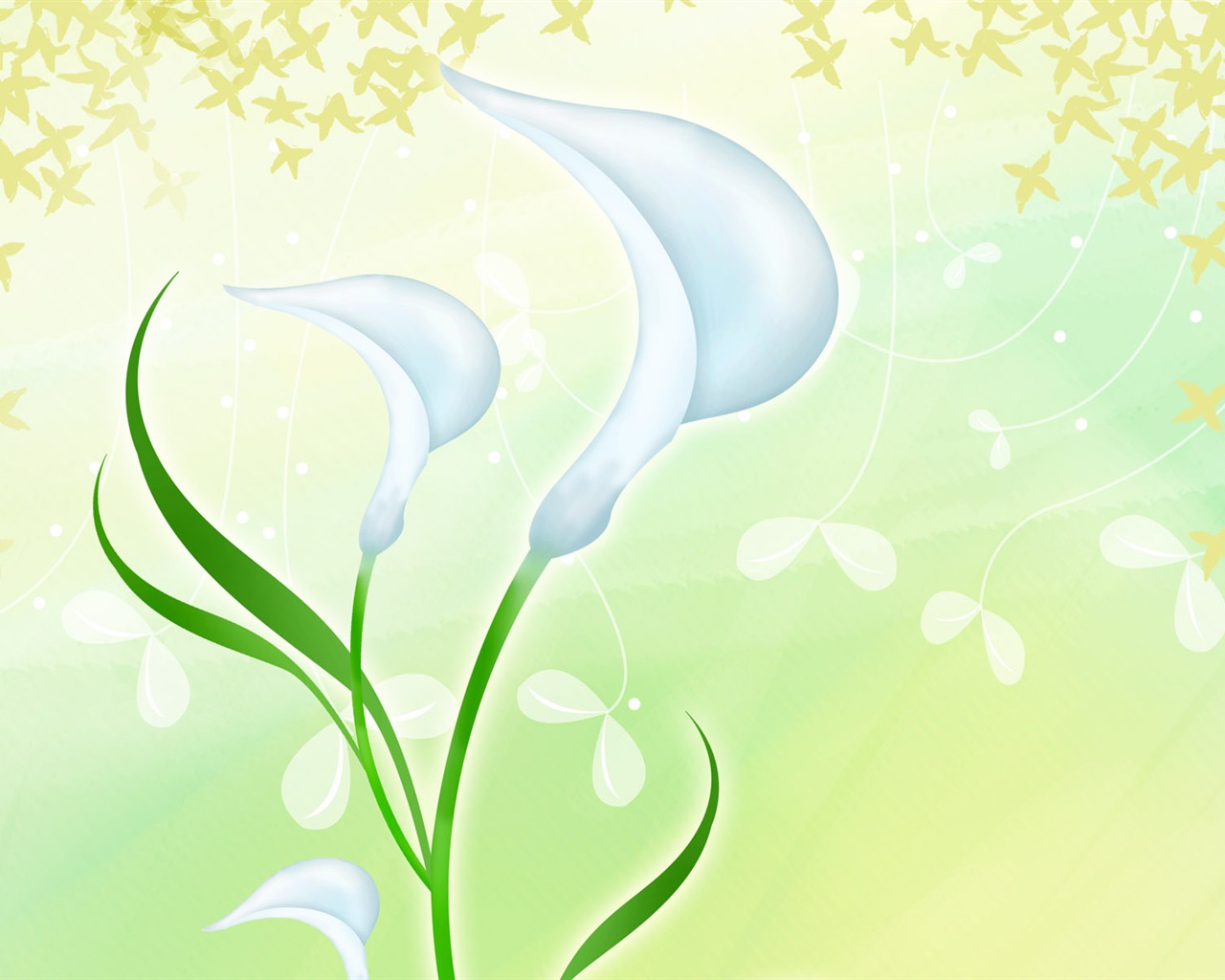 Květinová wallpaper ilustrace design #12 - 1280x1024