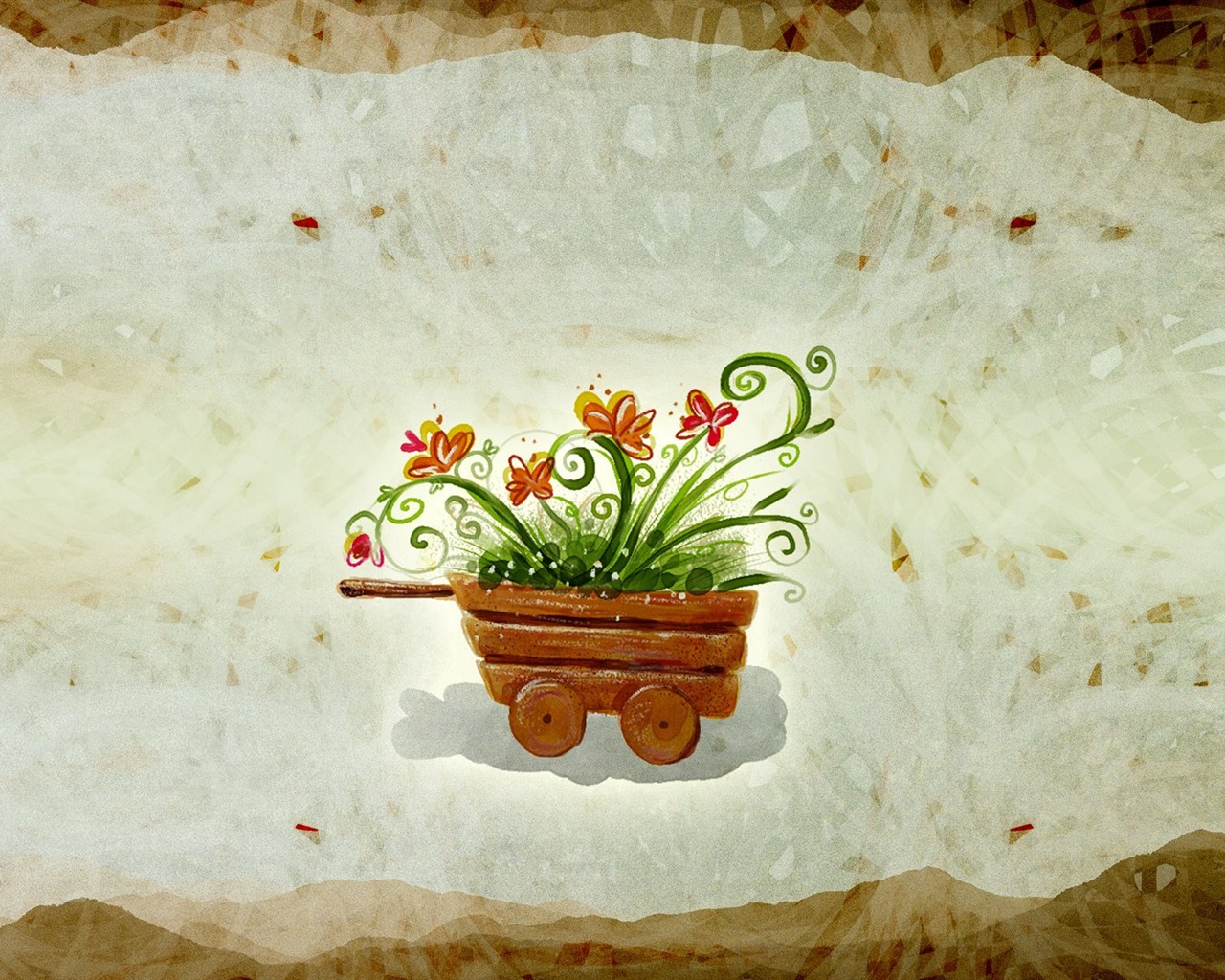 Blumentapete Illustration Design #18 - 1280x1024