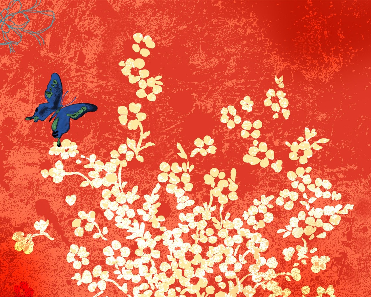 Květinová wallpaper ilustrace design #23 - 1280x1024