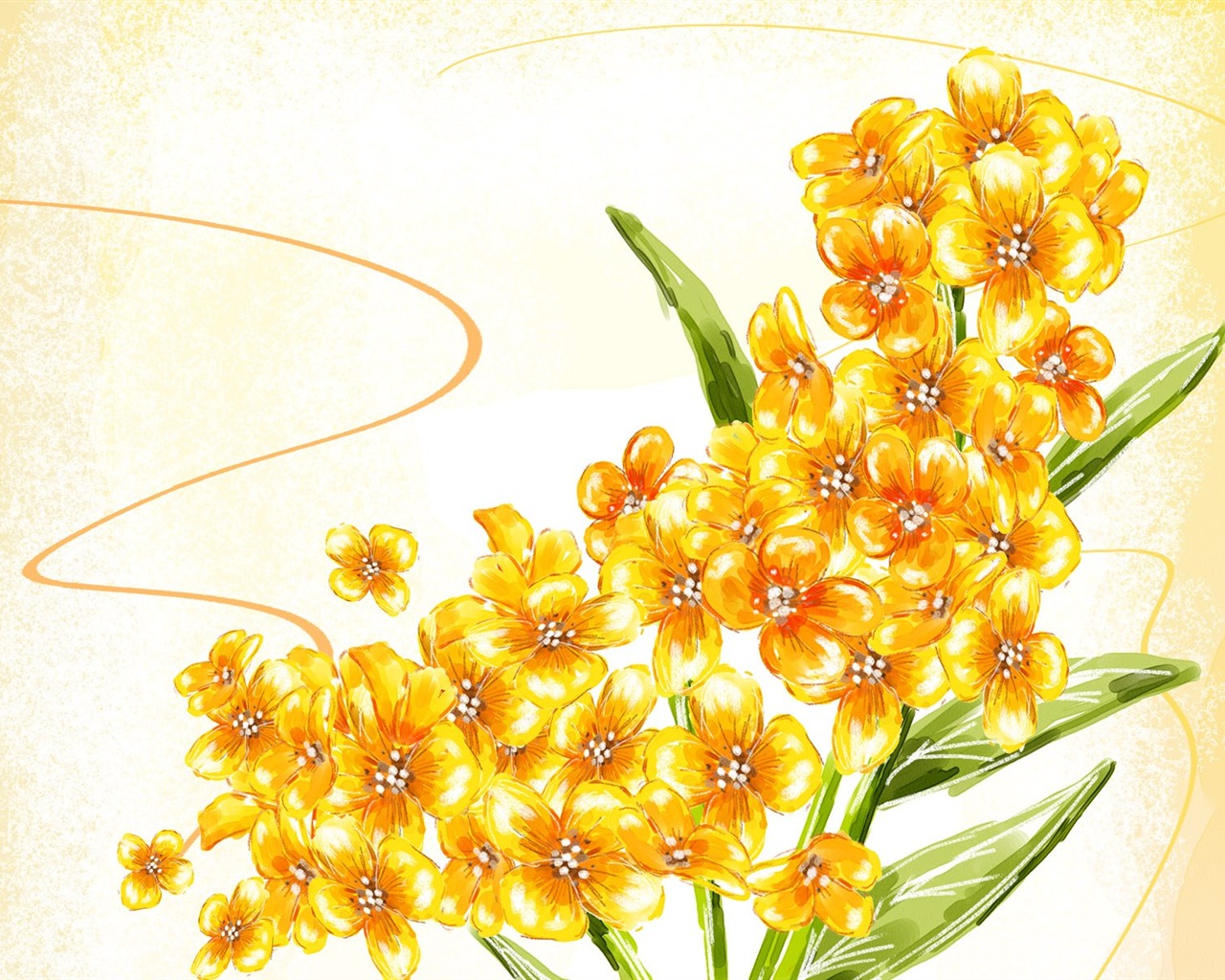 Blumentapete Illustration Design #28 - 1280x1024