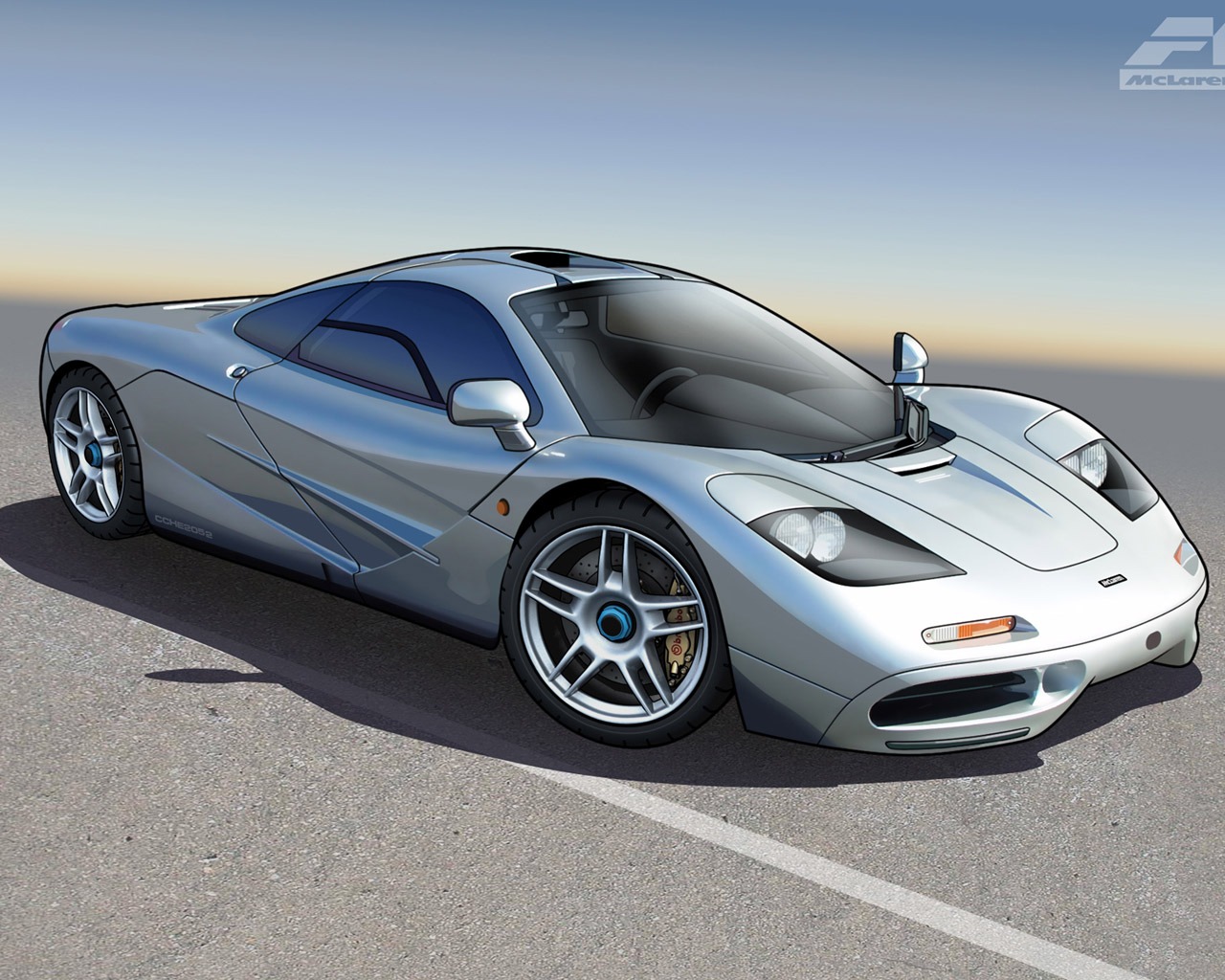 Computer Photoshop hand-painted wallpaper car #23 - 1280x1024