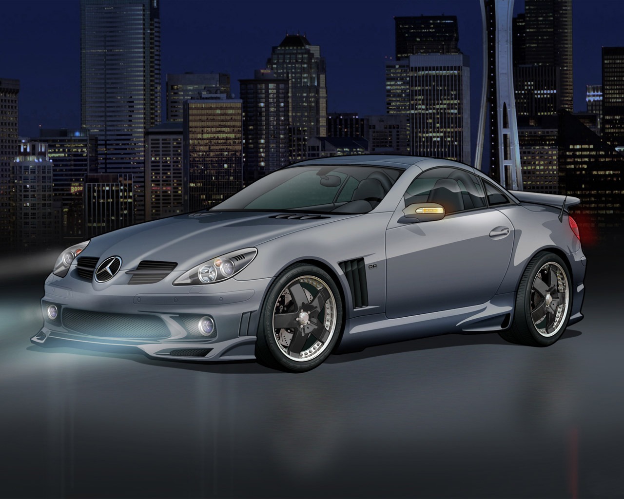 Computer Photoshop hand-painted wallpaper car #35 - 1280x1024