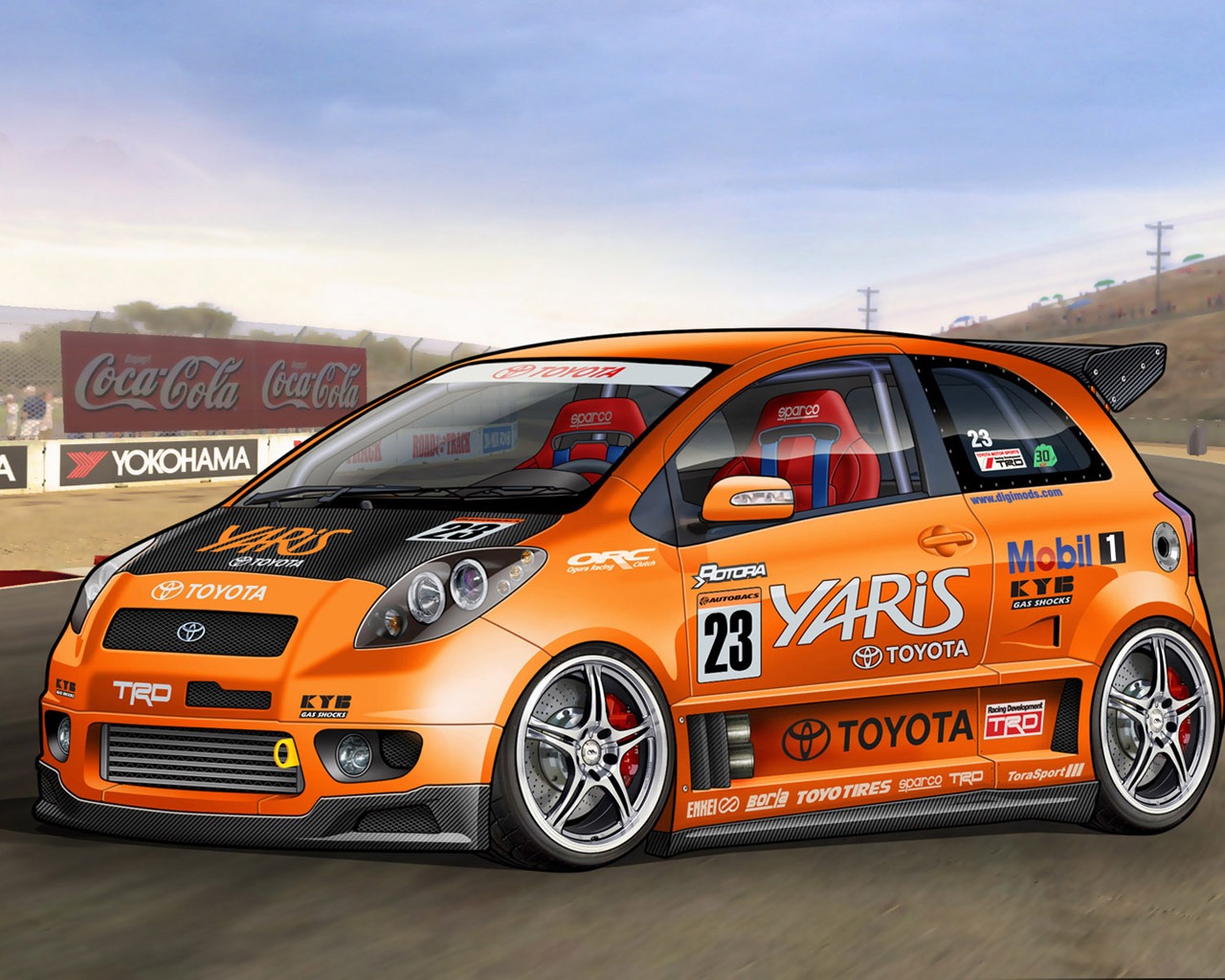 Computer Photoshop hand-painted wallpaper car #39 - 1280x1024